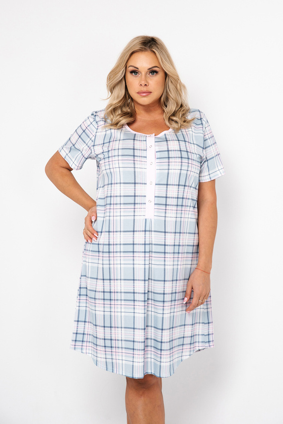 Nočná košeľa Allison s krátkym rukávom Talianska móda - potlač