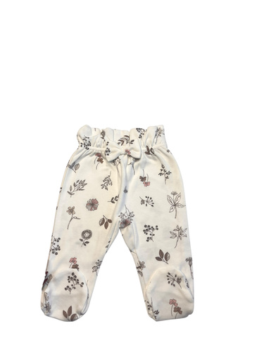 Mamatti PG15215 detské polodupačky s vysokým pásom - biele z bavlnených listov