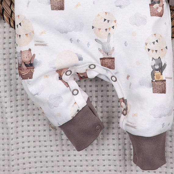 Dojčenský overal Nini 100% bio bavlna bez ťapiek – PL