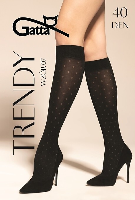 Dámske podkolienky Gatta Trendy vz.07 40 DEN nero čierne bez stláčania