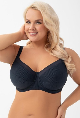 K 974 Anika Gorsenia navy blue - mäkká podprsenka s kosticami, mäkká, stabilná a pohodlná