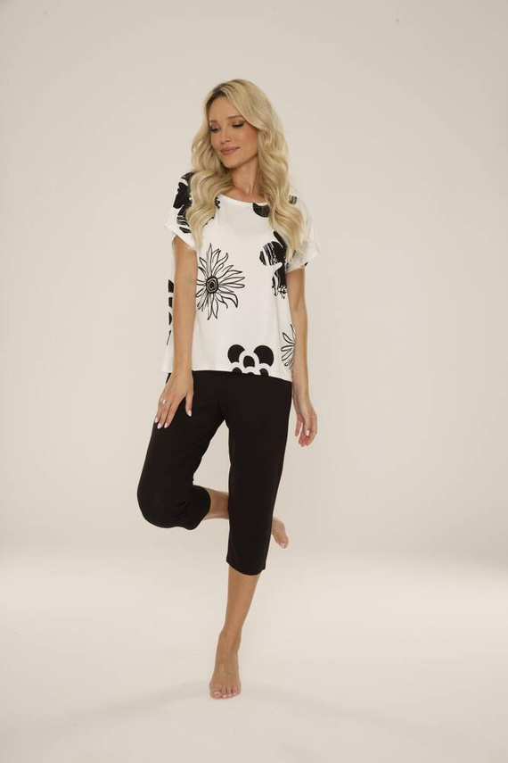 743 Elle Forex Dámske pyžamo - ecru-black