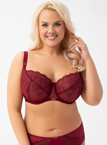 K 942 Mira Gorsenia Soft podprsenka - bordová, pre veľké poprsie