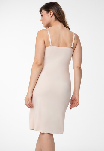 Soft & Smooth slip Julimex Long beige - bezšvový, pohodlný, neviditeľný pod oblečením