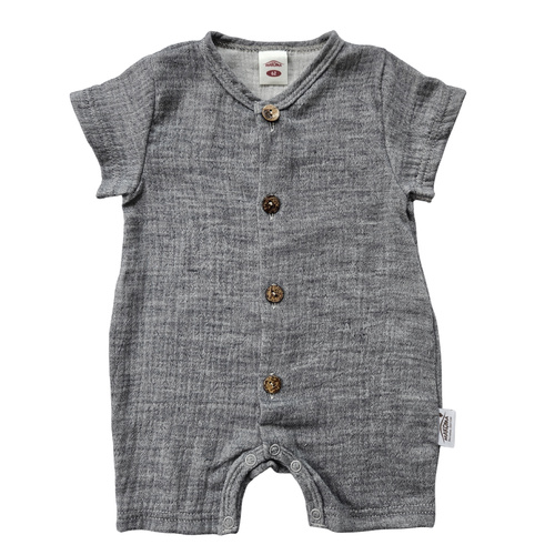 Baby Rampers Just Muslin 02235RN Makoma navy - mušelín 100% bavlna, krátky rukáv