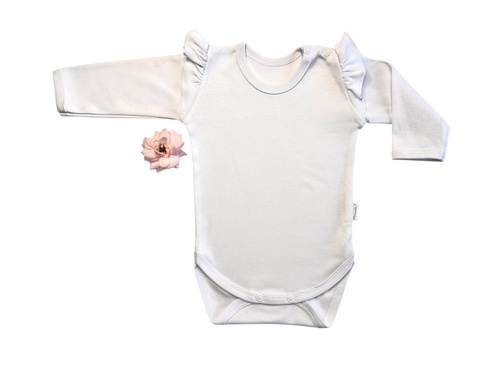 Detské dievčenské body ecru BD15227 - bavlnené a mäkké