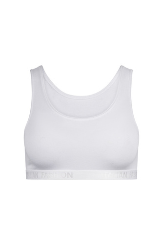 Nikola Dievčenská podprsenka so širokými ramienkami Italian Fashion - biela