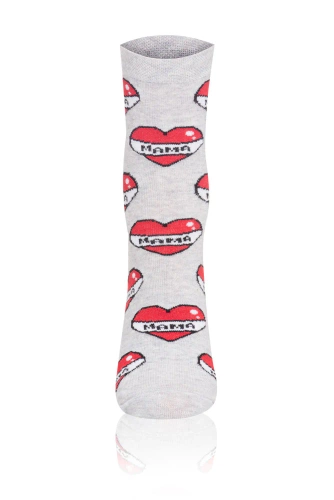 S122D Mama dlhé ponožky Italian Fashion - sivé