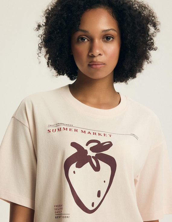 Dámske pyžamo Henderson Evika 44474 – bavlna, jahody, šortky