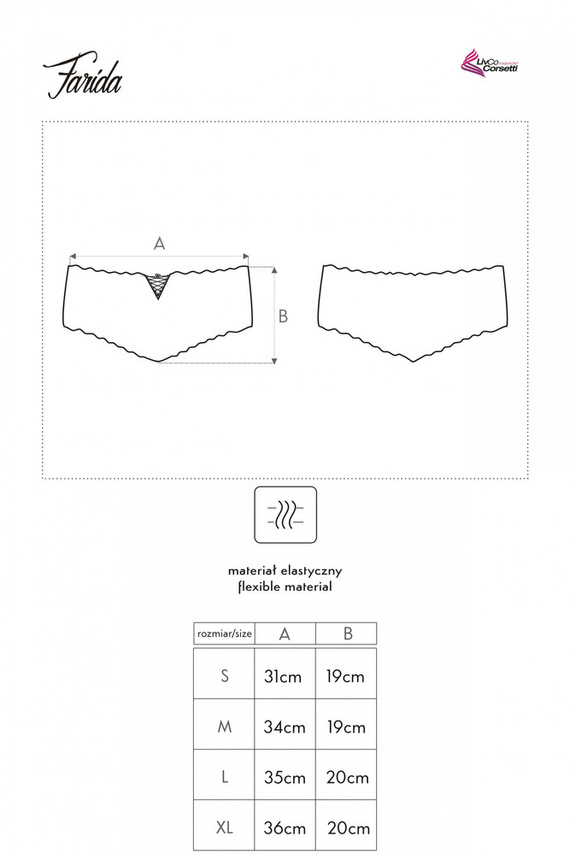 Farida White LC 6071 Dámske čipkované šortky LivCo Corsetti Fashion white