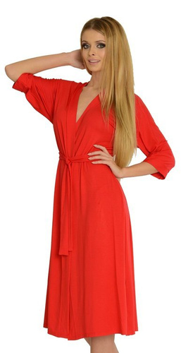 942 Visa Dlhý župan De Lafense - červený 589