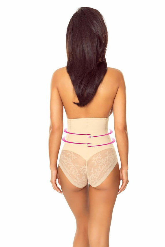 Lapinee 7005 Marika Béžové modelujúce nohavičky s vysokým pásom Anti Roll