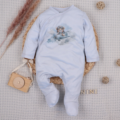 NINI BABY BEAR PILOT dojčenský overal 100 % bambus poľský ABN-5749