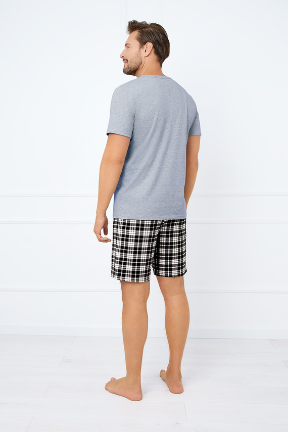 Klark Pánske pyžamo s krátkym rukávom, šortky Talianska móda - melange/print