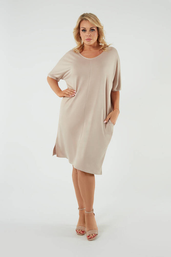 Soler dámska tunika s krátkym rukávom Italian Fashion - béžová