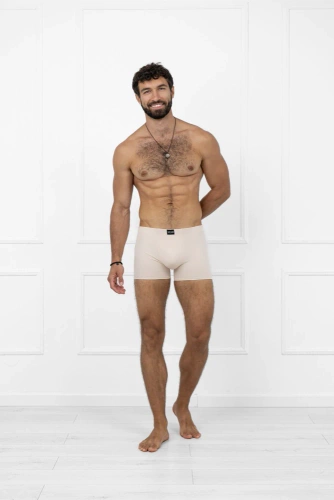 Apollo pánske boxerky Italian Fashion beige - bavlna, elastický strih