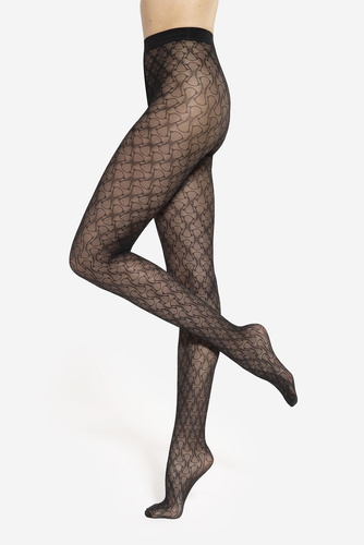 Arabesca 06 Pančuchy Gatta - 40 den, ozdobný vzor, matné