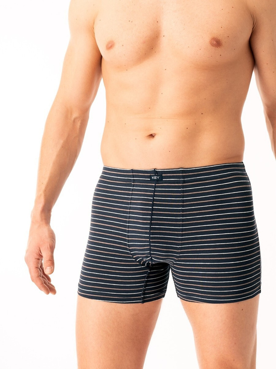 Pánske boxerky Key MXH 311 navy blue - bavlnené, pohodlné a priedušné