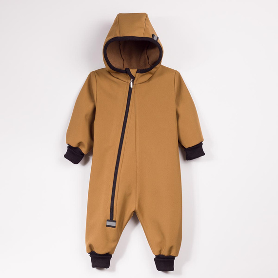Detský overal Nicol 229083 Softshell s fleecovou podšívkou olivový