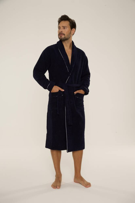 735 Manuele pánsky župan De Lafense - tmavomodrý