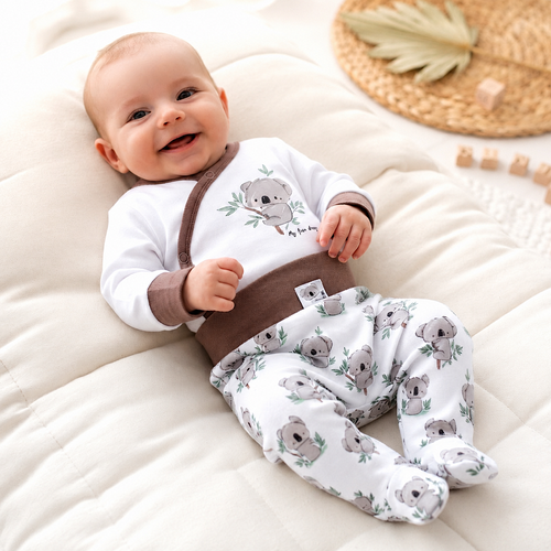 ABN-5210 Kojenecké polodupačky Nini Sweet Koala 100 % organická bavlna