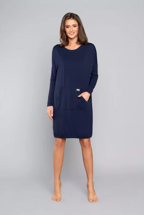 Tirana Dámska a tehotenská tunika Talianska móda - tmavý melír