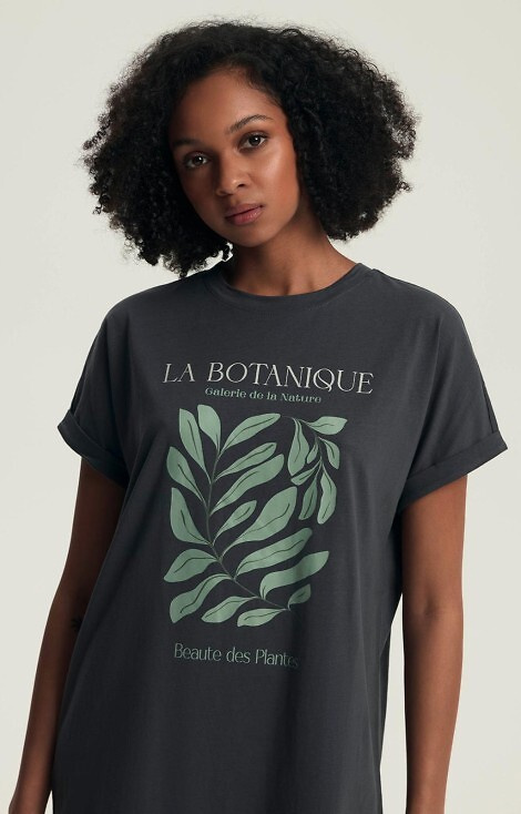 43687 Danna Dámske tričko Henderson šedé - bavlna, krátky rukáv, potlač