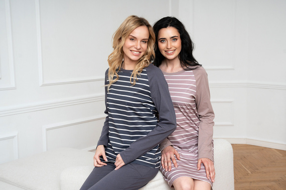 Nočná košeľa Oda Italian Fashion - cappuccino print