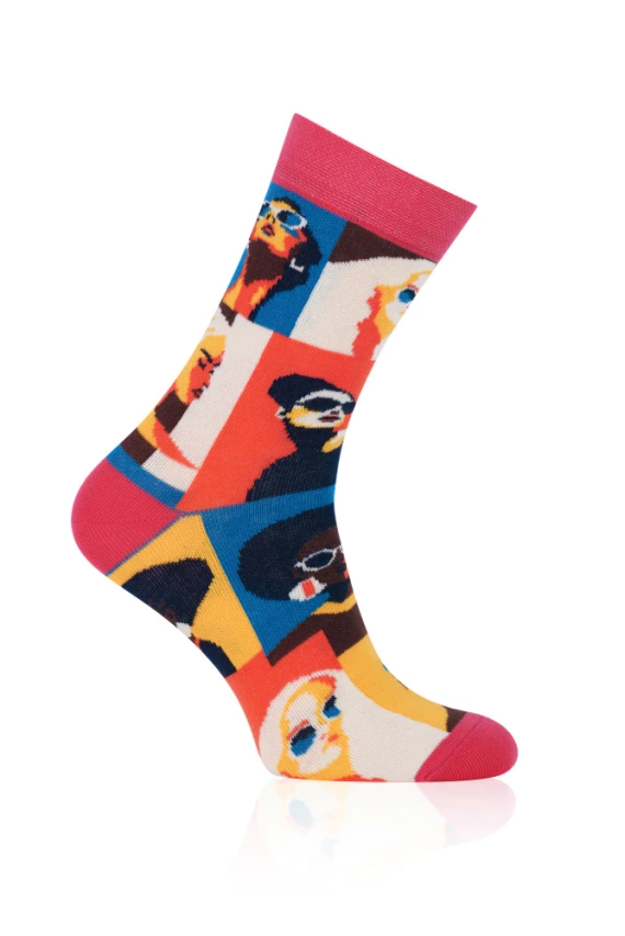 S171D Donna Dlhé ponožky Italian Fashion - ružové