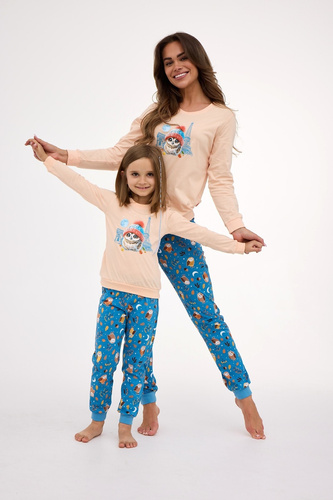 Dámske pyžamo 467/426 Paris - bavlna, dlhý rukáv, parížsky štýl