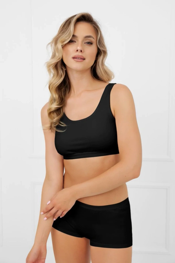 Dámske boxerky Lotte Italian Fashion black - bavlnené, pohodlné a elastické