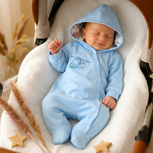 ABN-5617 Detský overal z organickej bavlny Little Dreamers Nini - teplý, ekologický, bezpečný