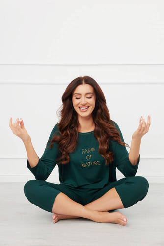 Natura Dámske 3/4 pyžamo Italian Fashion - zelené