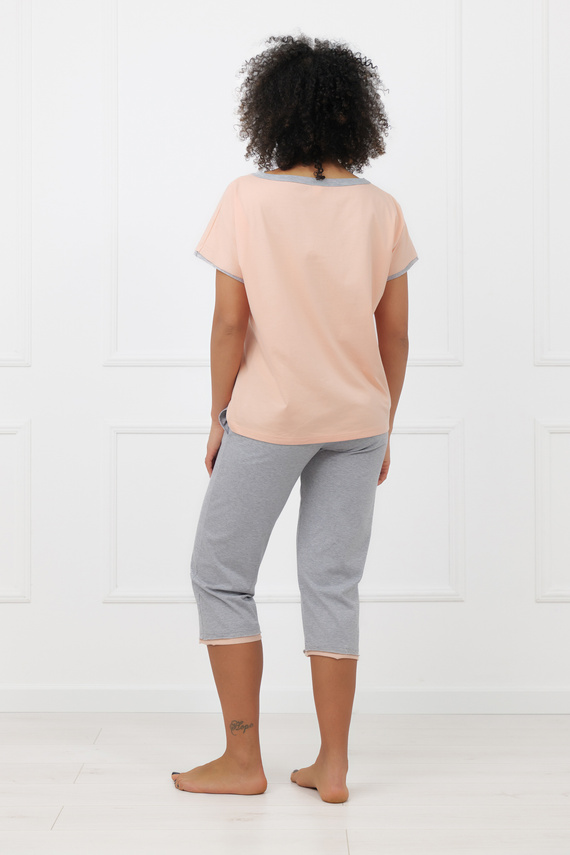 Dámske pyžamo Sabrina Italian Fashion 100% bavlna – krátky rukáv, nohavice 3/4