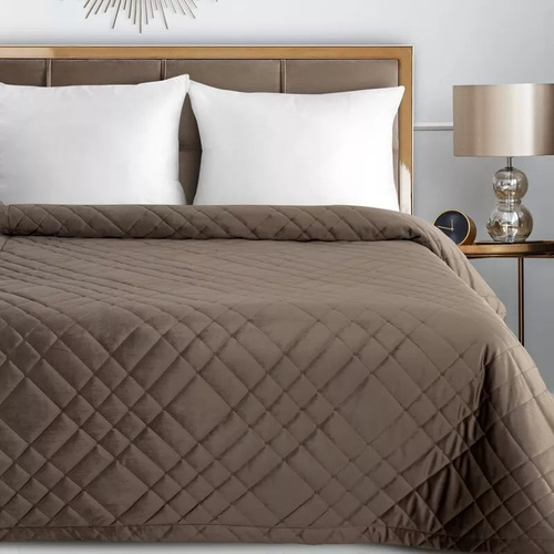 Ria 6 Velúrový dekoračný prehoz Eurofirany hnedý