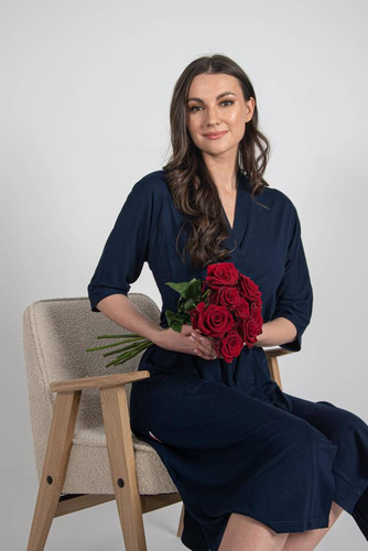 942 Visa Dlhý župan De Lafense - tmavomodrý