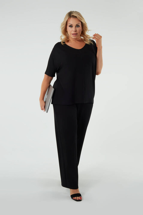 Soler Blúzka s krátkym rukávom Italian Fashion - čierna