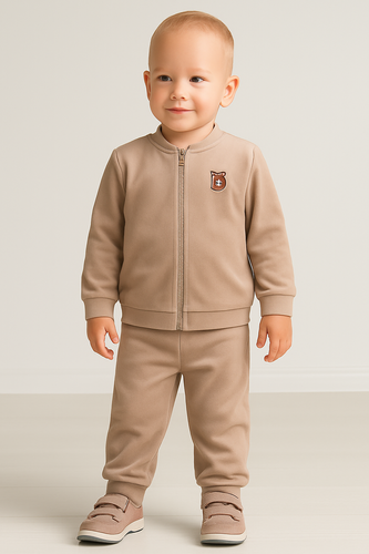 Detská tepláková súprava Bear Velour Bambarillo beige | Soft set