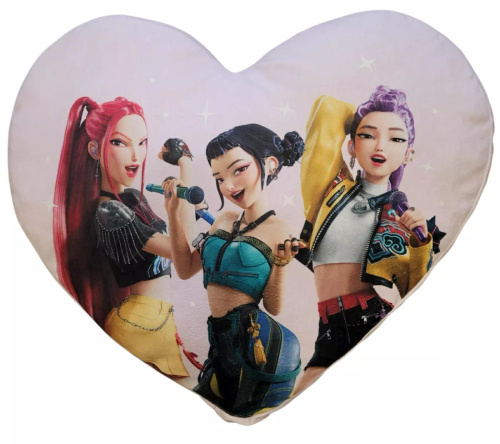 Halantex Vankúš Srdce K-POP Demon Hunters 40 cm Fialová Tvarovka 04