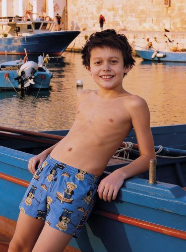 Chlapčenské boxerky 714/07 715/07 Cornette 100% bavlna s gombíkom