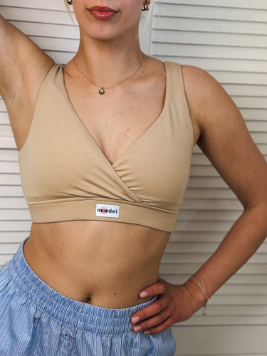 Milk&Love Mombri Klasyk nepremokavá dojčiaca podprsenka beige