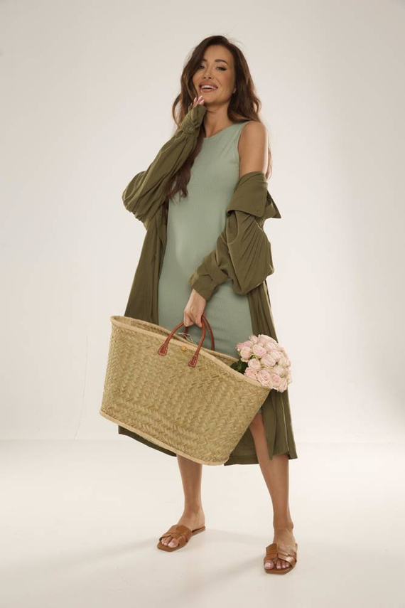 707 Freya Dámske šaty De Lafense - hrášková farba