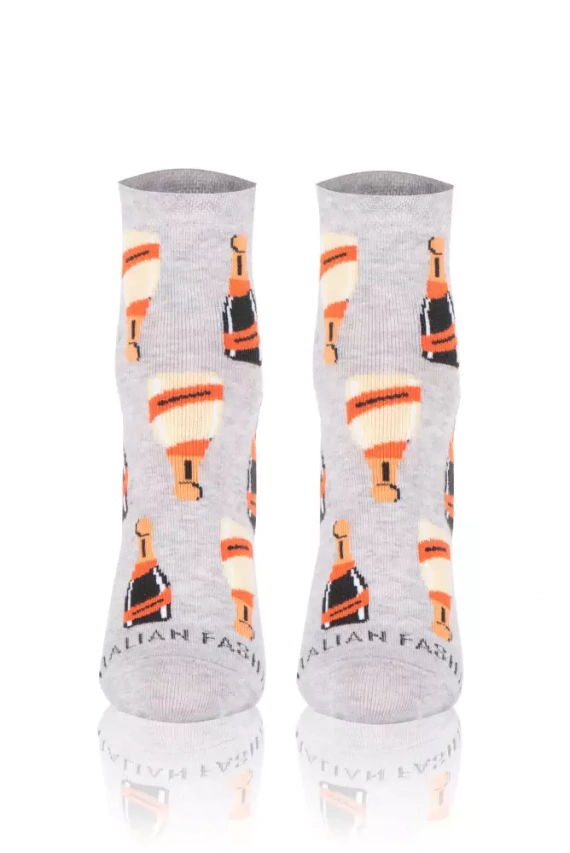 S153Z Prosecco Ponožky Italian Fashion - light melange