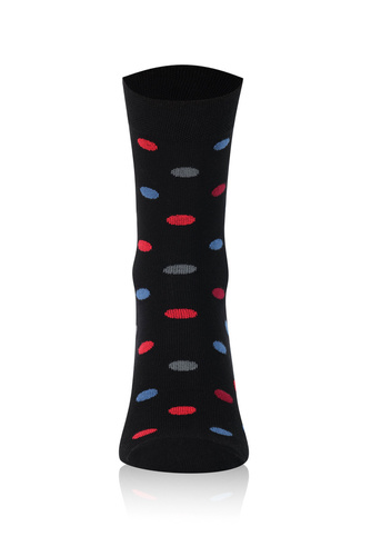 M21 Pánske dlhé ponožky Italian Fashion - black/bordeaux/graphite