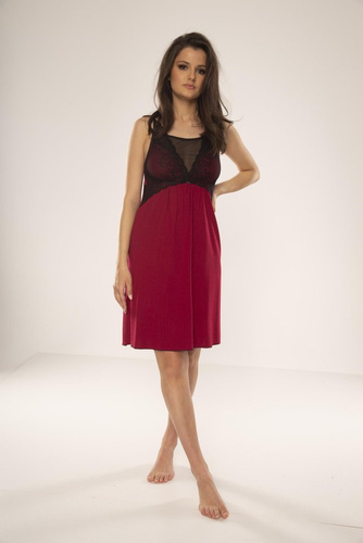 485 Artemise Forex nočná košeľa bez ramienok - bordová