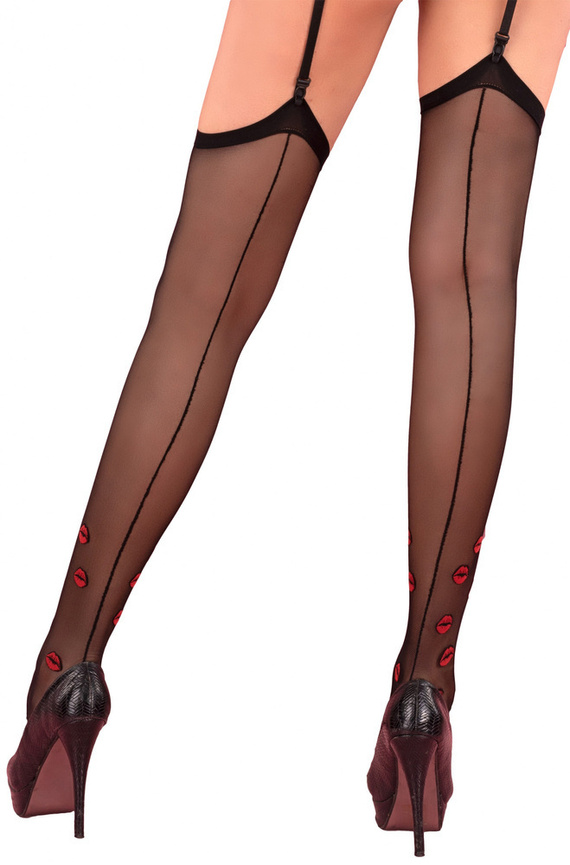 Crimson Lipstick Black 20 DEN LivCo Corsetti Fashion podväzkový pás