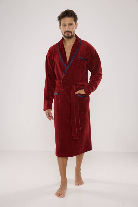 666 Ronaldo pánsky župan De Lafense - bordový