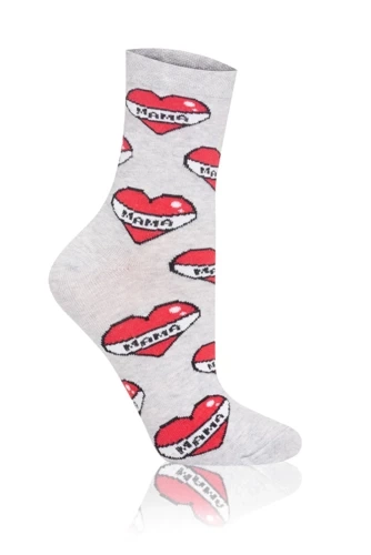 S122D Mama dlhé ponožky Italian Fashion - sivé