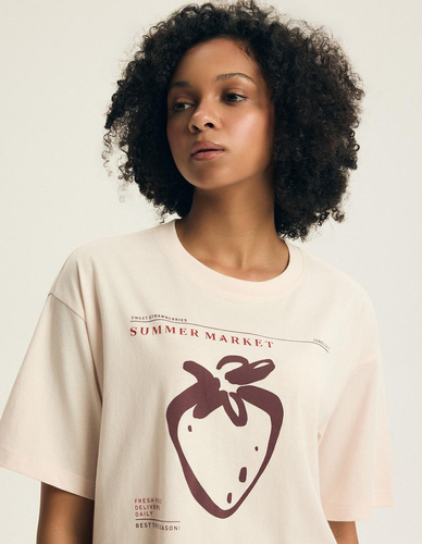 Dámske pyžamo Henderson Evika 44474 – bavlna, jahody, šortky