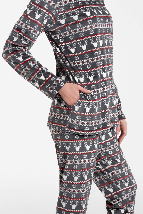 Island Fleece dámska súprava Italian Fashion - grafitová potlač